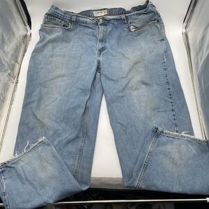 Vintage Levis 560 Jeans Men 46x34 Baggy Tapered Blue Denim Comfort Y2K Distress